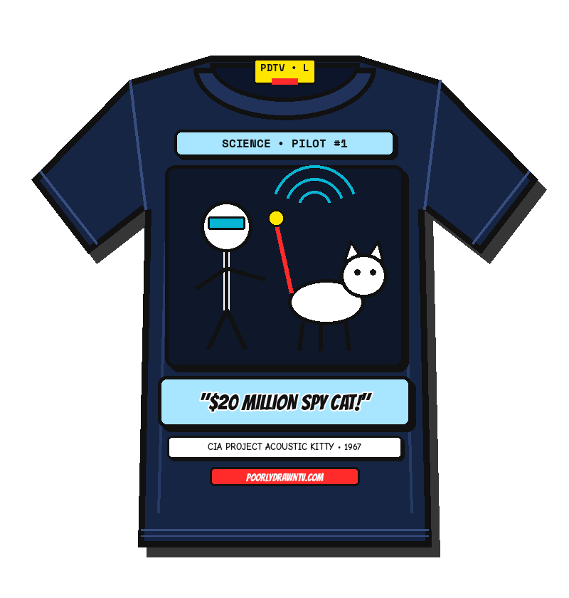 CIA Project Acoustic Kitty Tee Mockup